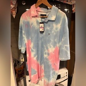 TOMMY HILFIGER CLASSIC FIT ESSENTIAL TIE-DYE POLO